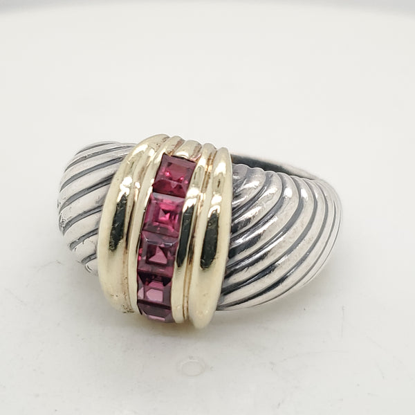 David Yurman Garnet Cable Ring
