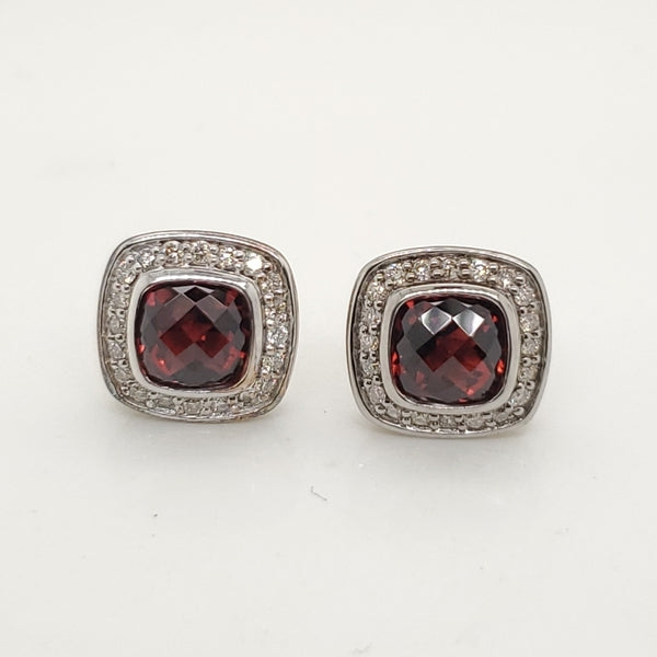 Pre-Owned David Yurman Albion Garnet and Diamond Earrings