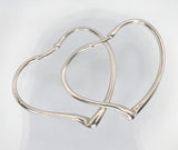 Elsa Peretti Heart Hoop Earrings in Sterling Silver