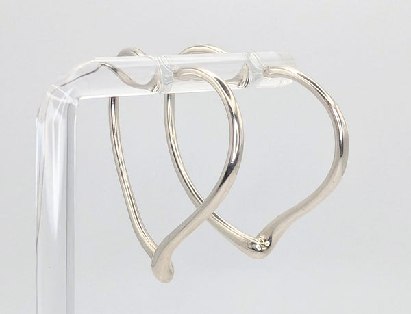Elsa Peretti Heart Hoop Earrings in Sterling Silver