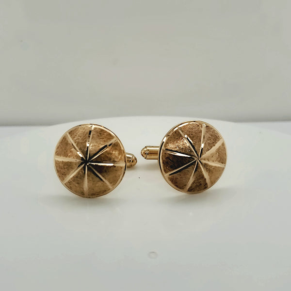 Vintage 14Kt Yellow Gold Cuff Links