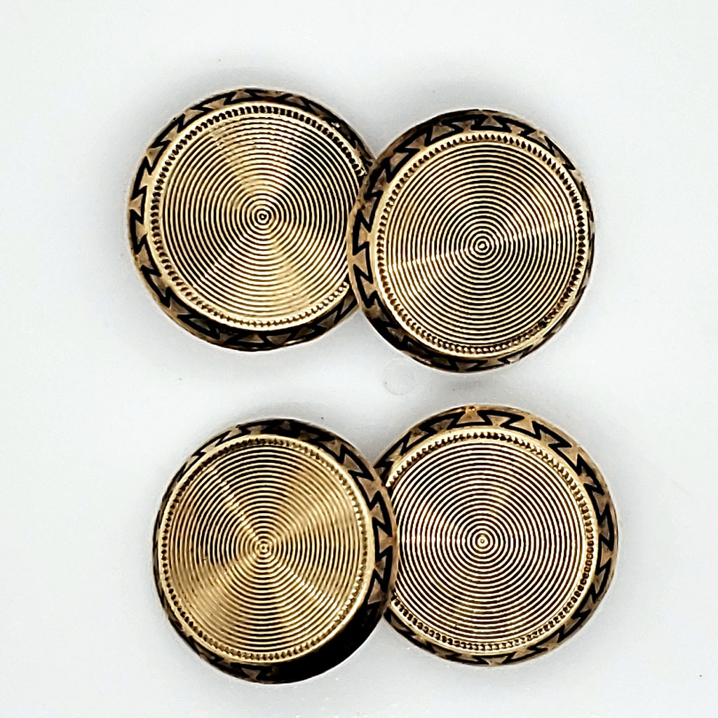 Art Deco Cuff Links 14K