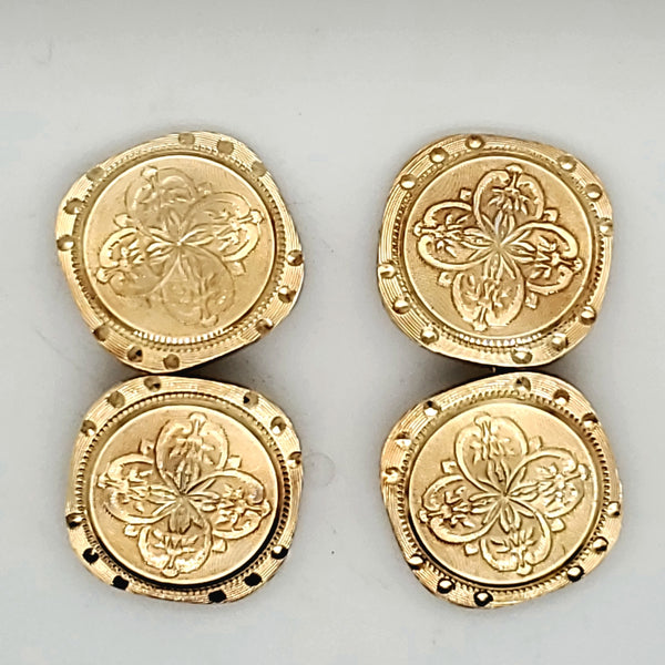 Victorian 14kt Yellow Gold Cuff Links