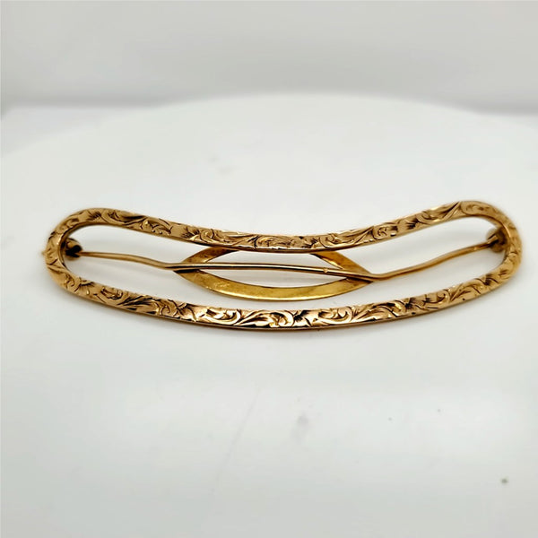 Antique Victorian 14kt Gold Hair Barrette